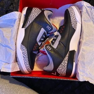 jordan 3 black cement 2018 size 11 used 9.5/10 con